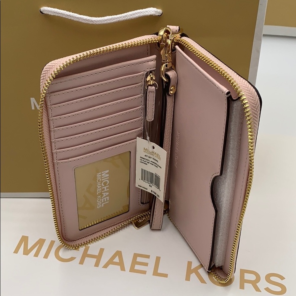 Michael Kors Jet Set Travel Phone Wallet Wristlet - Picture 14 of 16